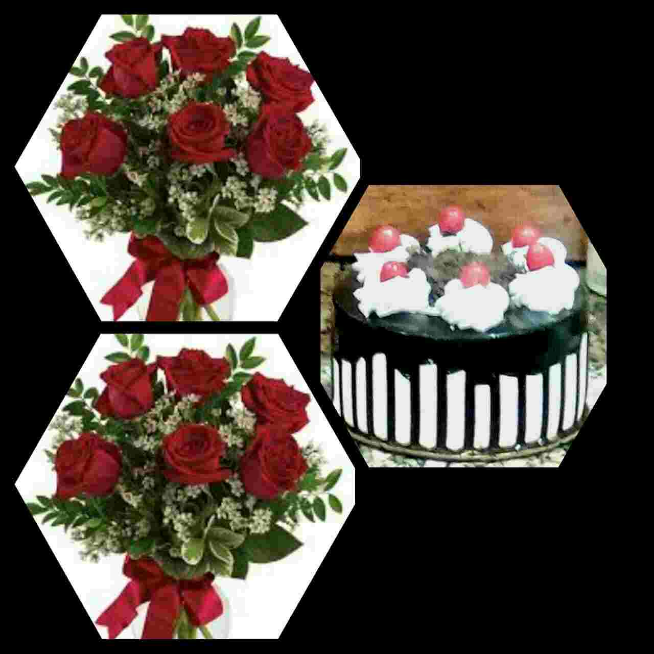 Black-forest-with-flowers-combo