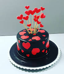 Chocolate Truffle Red Heart Cake