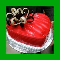 Red Heart Love Cake