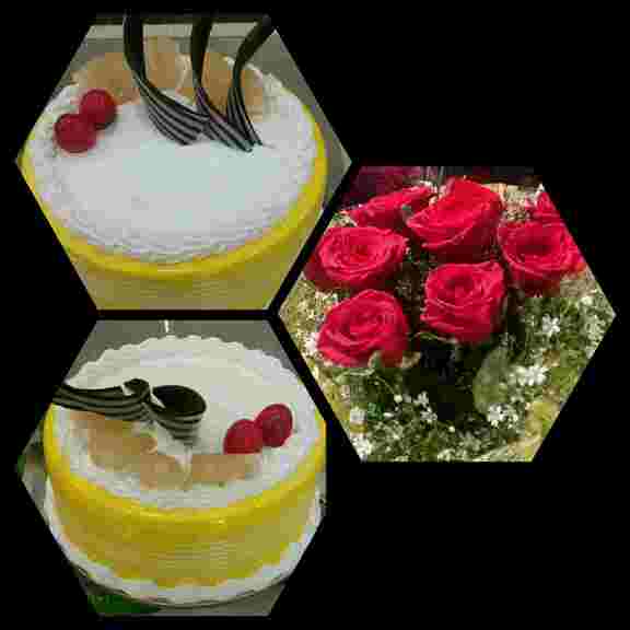 Fresh Cake Flower Combo