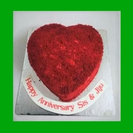 Red Velvet Heart Cake