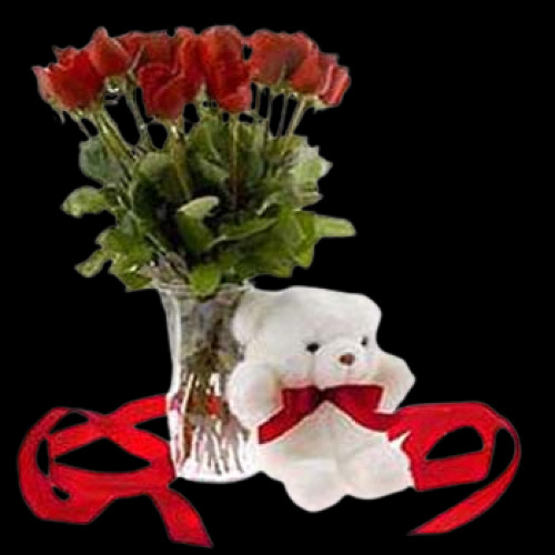 Roses And Teddy Combo